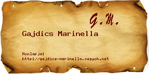 Gajdics Marinella névjegykártya